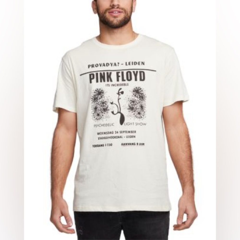 MENS CHASER PINK FLOYD BAND T SHIRT IN ALMOND M